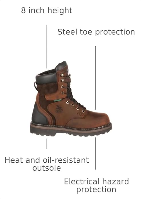 Georgia Boot Brookville Waterproof 8" Work Boot