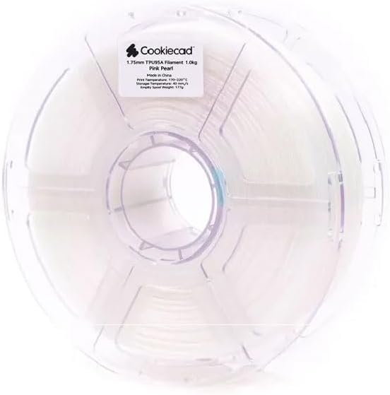 Cookiecad TPU Filament 1.75mm 1kg Iridescent Glitter 3D Printer Filament - Pink Pearl TPU