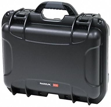 NANUK 915 Empty Hard Case, IP67 Waterproof, Dustproof and Impact Resistant, 13.8” x 9.3” x 6.2” – Rugged Construction for Ultimate Protection, Made in Canada – Black