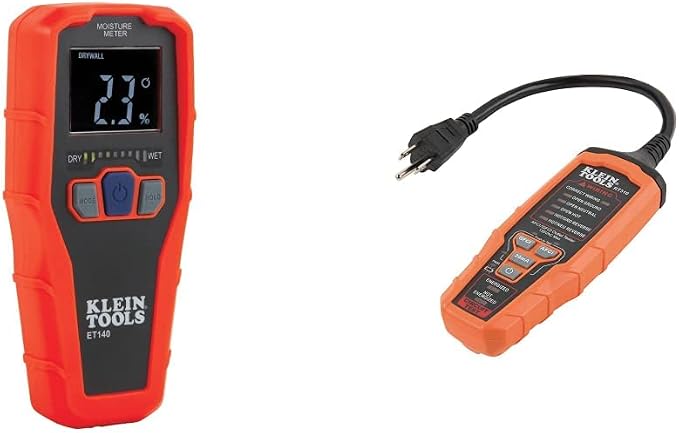Klein Tools Moisture and Electrical Outlet Tester Bundle | ET140 + RT310