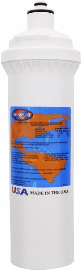 IPW Industries Inc-Omnipure - (ELF 1M-P) - 12.5" x 4" ELF-Series 1 Micron Carbon Block & Phosphate Filter; Scale Inhibitor