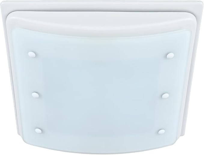Good Housekeeping (90069) Buckingham 100 CFM 2.0 Sones Decorative Bathroom Ventilation Exhaust Fan with Light & Night-Light in Matte White