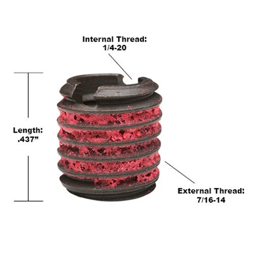 E-Z LOK EZ-329-4 Thread Repair Kit for Metal Carbon Steel Threaded Inserts 1/4-20 and Installation Tools