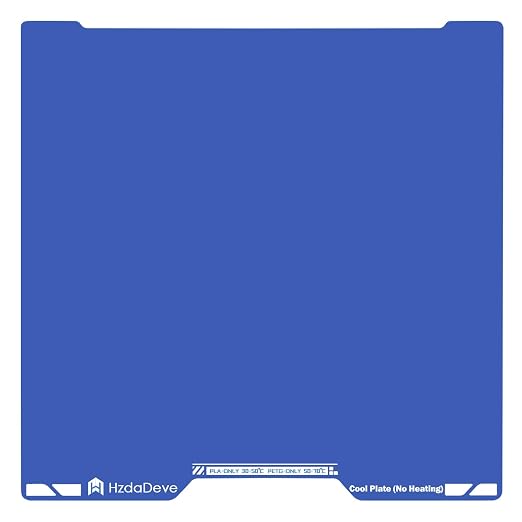 HzdaDeve Upgraded Cool Plate for H2D Combo/H2S Combo Low Temperature Cold Build Plate 355x346.5MM Double Sided Smooth Board Sheet Bed PEI Platform for Bambu Lab 3D Printer (No Heating/No Glue)