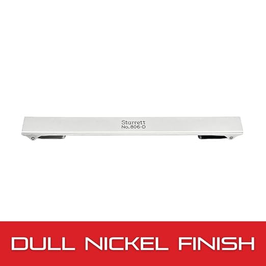Starrett Thickness Gage Holder for Precision Measurement - Dull Nickel Finish, Double End, Clamps Stock at Both Ends for Thickness from .001-.025" - 806D