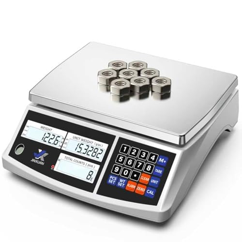 Industrial Counting Scale 40kg/88lb x 0.1g Precision Bench Scale Digital Inventory Counting Weight Scale for Small Parts and Coins, Electronic Gram Scale with Batteries/AC Power, lb/g/kg/oz