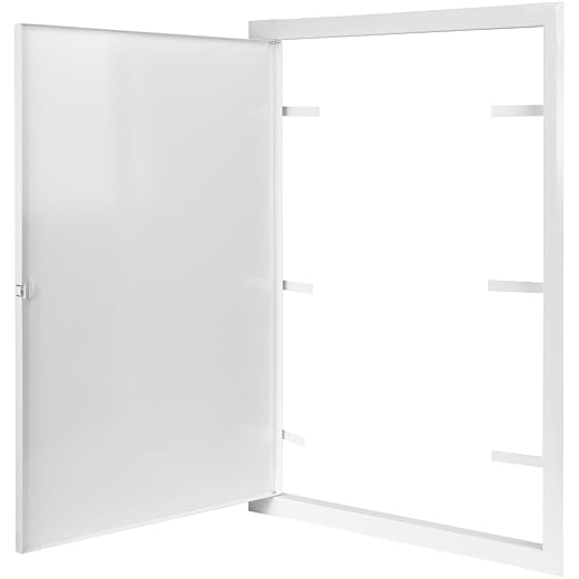 16" x 24" White Metal Access Panel - Wall Access Panel for Drywall - Hidden Wire Cover for Wall Covering Panels - Plumbing, Electricity, Heating Alarm, Bathroom, Dry Wall Hole Cover