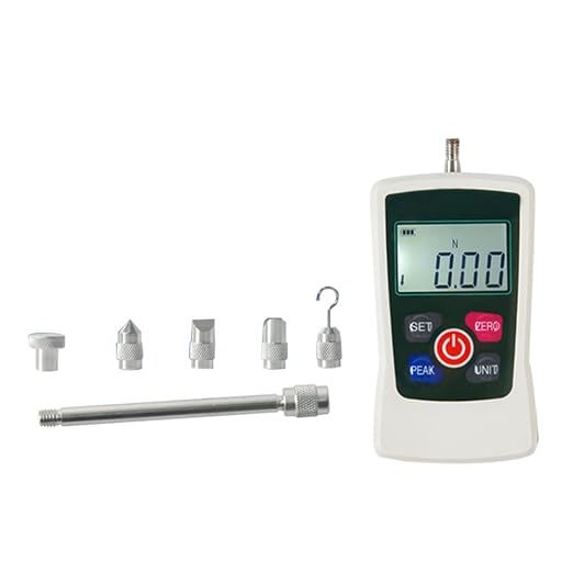 50N Digital Force Gauge Push and Pull Tester Meter with 4 Measurement Units N Kg Lb Oz, Automatic Backlight, Buzzer Alarm Function,1% Accuracy