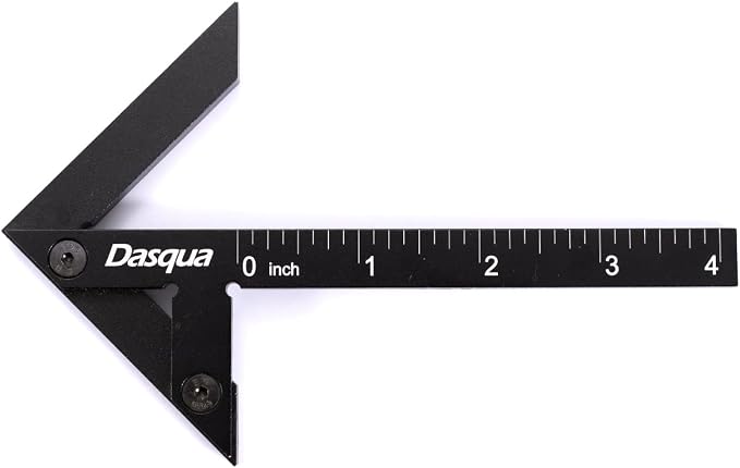 Accusize Industrial Tools 5pc Marking Black Precision Layout Solution, 2805-1406 | CNC Machined Black Anodized Aluminum, Laser-Engraved Scales, Ground Measuring Face, High Accuracy and Repeatability