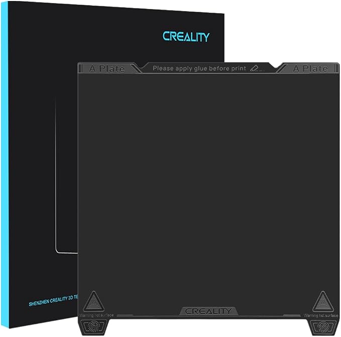 Creality Official K1 Max Build Plate PEI Sheet, 315x310mm Smooth Removable Flexible Spring Surface Excellent Heat Resistance Heated for Ender 3 S1 Plus/K1 Max/Ender 3 V3 Plus(Without Magnetic Base)