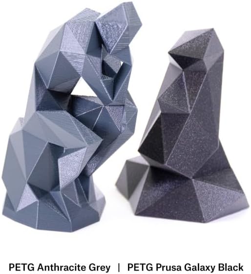 Prusament Premium PETG Anthracite Grey 1.75mm 1kg Filament | PETG filament with ±0.02 mm precision, low stringing, strong layer adhesion, and reliable tangle-free printing.