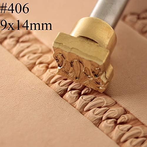 DandS ltd Teeth Leather Stamp Tool, Professional Steel Craft Tool for Leatherworking, Embossing, Carving & Stamping Leather Projects, Belts, Wallets & DIY Projects, Compatible with Mallet, #406