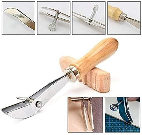 citian Leather Tools Kit Stitching Punch Sewing Carft DIY Tool Carving Craft Saddle Working Groover and 18pcs for Hand Set Prong