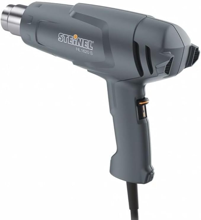 Steinel - 110023455 HL 1620 S Multi-Purpose Heat Gun, 1300 W, Dual Temperature Heat Tool with Adjustable Airflow, for Shrink wrap and Shrink tubing, for All 1.34" Industry Standard nozzles
