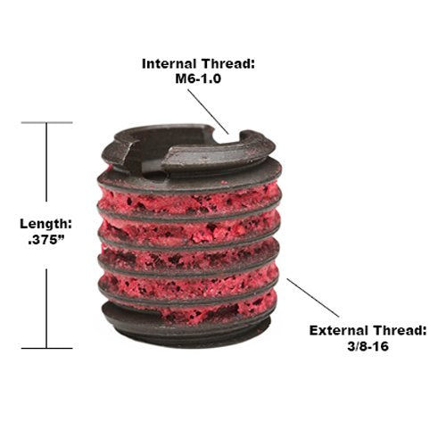 E-Z LOK EZ-310-M6 Thread Repair Kit for Metal Carbon Steel Threaded Inserts M6-1.0 and Installation Tools