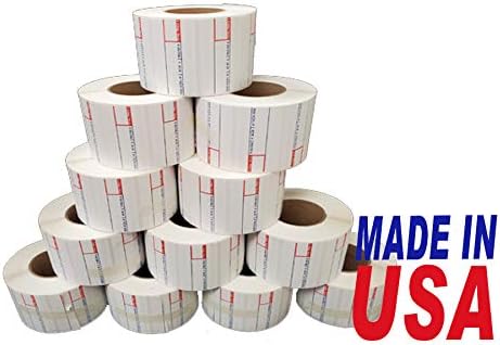 Aquos CAS CL-8000 Printing Scale Label Rolls | Direct Thermal Labels for CAS Scales | Label Roll with Strong Adhesive | Smudge-Free Thermal Paper | Made in USA