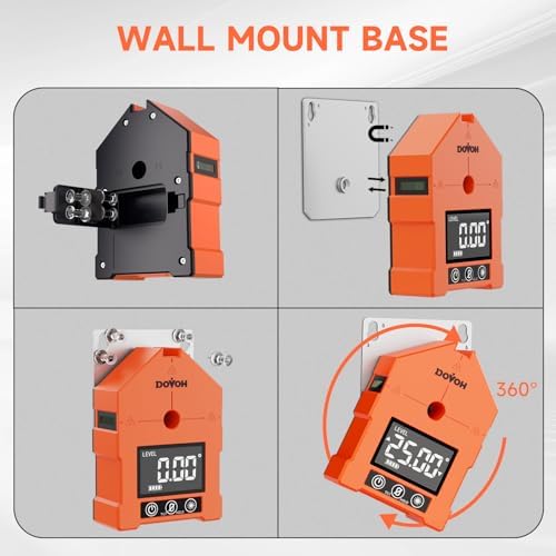 DOVOH 3-in-1 Digital Angle Finder with Laser and Plumb Dot Laser Level, Class Ⅱ