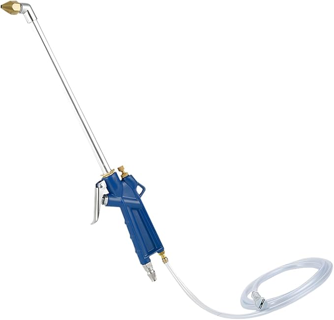 Air Engine Cleaning Spray Gun with 4Ft Hose- High Pressure Pneumatic Cleaning Sprayer Auto Water Cleaner Nozzle Hose Wash Spray Tool- Air Blow Gun Car Engine Dust Cleaner Tools (Bend Head)