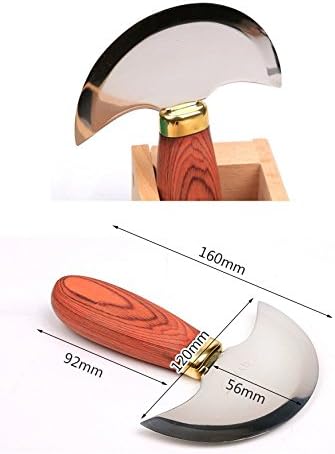 Leather Round Knife Doubled Edged Super Sharp Hand-cutting knife Most half moon knife For Leather Crafts DIY