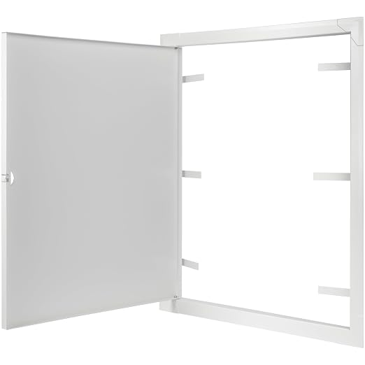 16" x 20" White Metal Access Panel - Wall Access Panel for Drywall - Hidden Wire Cover for Wall Covering Panels - Plumbing, Electricity, Heating Alarm, Bathroom, Dry Wall Hole Cover
