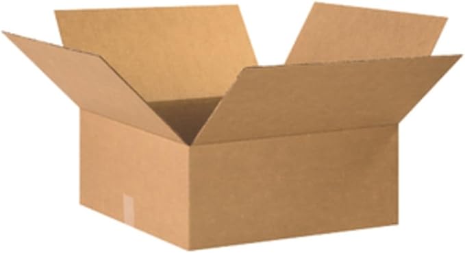 AVIDITI 20x20x8 Flat Corrugated Boxes, Flat, 20L x 20W x 8H, Pack of 15 | Shipping, Packaging, Moving, Storage Box for Home or Business, Strong Wholesale Bulk Boxes