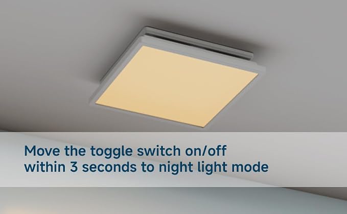 Tech Drive Bathroom Fan with Light,110CFM,4 Inch Duct,Modern Black Trim | 1000lm Dimmable 5CCT LED Light with Night Light Selectable, Quiet HVI and Energy Star Certified, Easy to Install