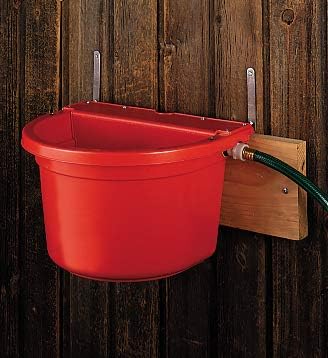 Little Giant® Automatic Animal Waterer | DuraMate Float Controlled Automatic Waterer for Livestock | Heavy Duty and Durable | Made in USA | 4 Gallon (Red, 4 Gallon)
