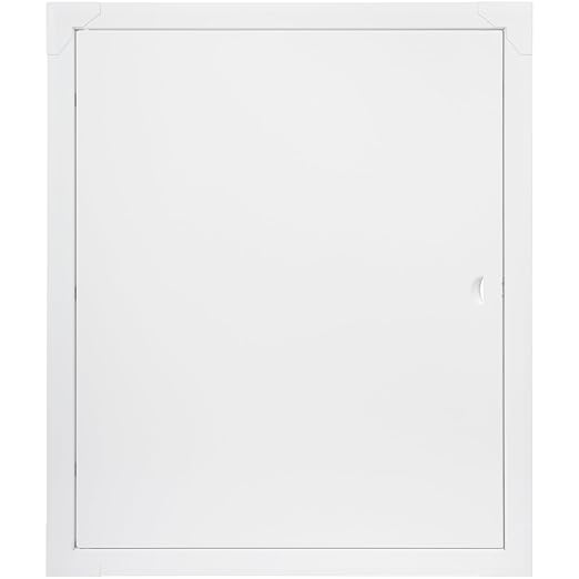 16" x 20" White Metal Access Panel - Wall Access Panel for Drywall - Hidden Wire Cover for Wall Covering Panels - Plumbing, Electricity, Heating Alarm, Bathroom, Dry Wall Hole Cover