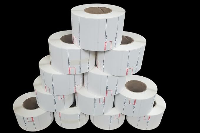 Aquos CAS CL-8020 Printing Scale Label Rolls | Thermal Labels | Label Roll with Strong Adhesive | Pre-Cut | Smudge-Free | Made in USA
