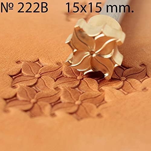 DandS ltd Leather Stamp Tool, Flower, Professional Steel Craft Tool for Leatherworking, Embossing, Carving & Stamping Leather Projects, Belts Wallets & DIY Projects Compatible with Mallet #222B