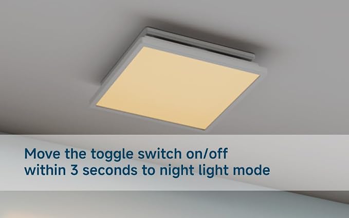 Tech Drive Bathroom Fan with Light And Night light,110CFM,4 Inch Duct | Super Quiet,1000lm Dimmable 5CCT LED Light,HVI and Energy Star Ventilation Fan ,White