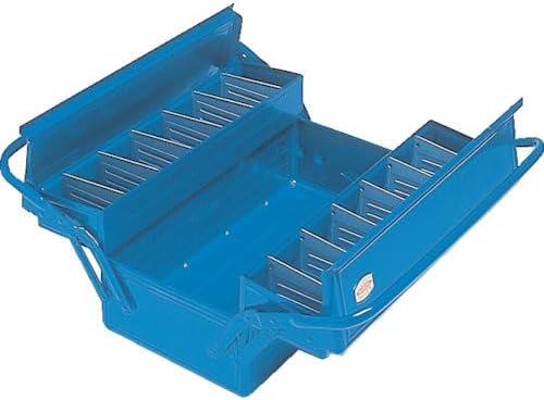 TRUSCO GL-410-B 2-Tier Tool Box, 16.2 x 8.7 x 11.4 inches (412 x 220 x 289 cm), Blue
