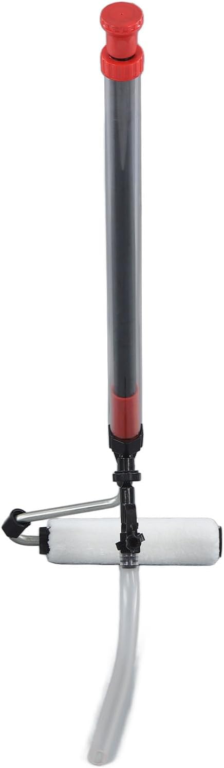 Automatic Suction Paint Roller Brush, Paint Stick Roller No Drip Continuous Painting Roller Self-Feeding Design for Smooth Semi-Rough Walls Includes Wool Roller PVC Rod