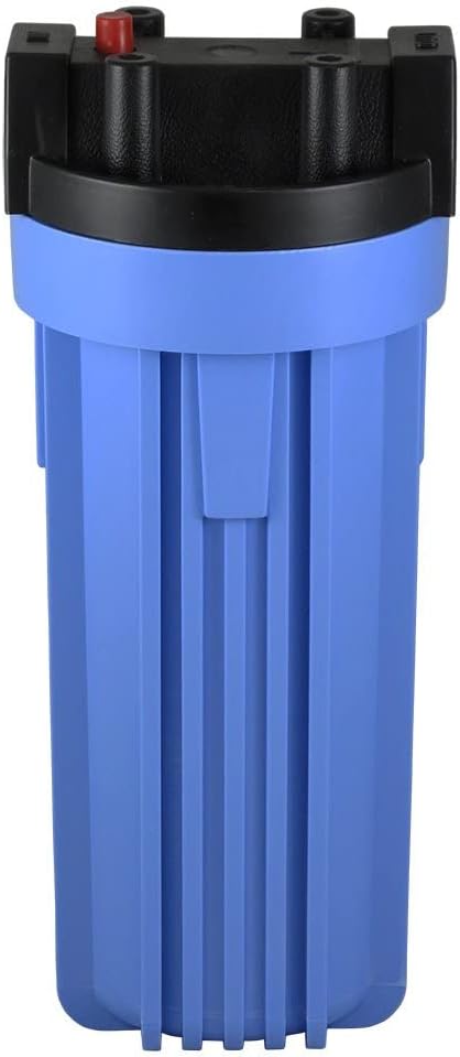 Pentair Pentek Dura-Series Standard Water Filter Housing, 3/4" NPT, 10-Inch Opaque Slate Polycarbonate Sump with Pressure-Relief Button, Reinforced Polypropylene Cap, 125 PSI