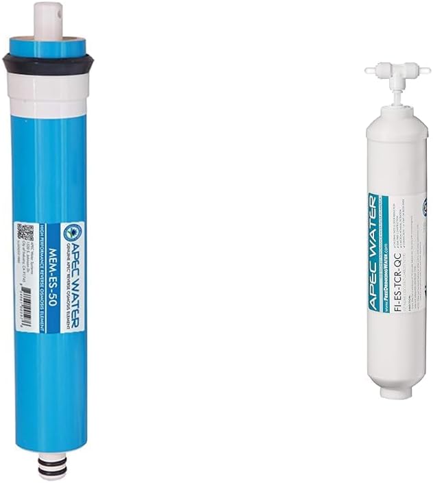 APEC 50 GPD Membrane and 10" Inline Carbon Filter for Reverse Osmosis Water Systems