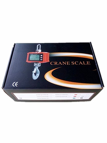 Klau Hanging Scale 500 kg 1000 lb Digital Crane Scales, Orange | Heavy Duty, Industrial, Smart Weighing Tool, Hoist, For Farm Factory