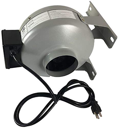 Tjernlund M-4 Metal Inline Duct Fan, 200 CFM, 4"