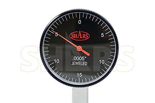 Shars .030" x .0005" Large Black Face Dial Test Indicator 303-3209B !