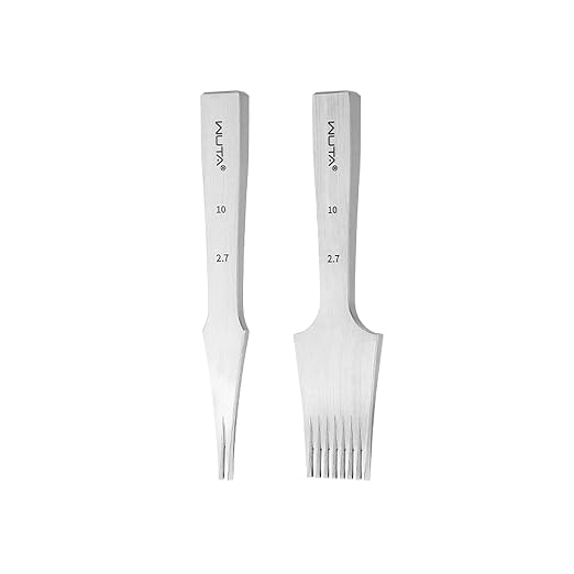 WUTA Leather Chisel All-Polished Die-Steel Puncher French Style Pricking Iron Sharp Leather Punching Tool Kits