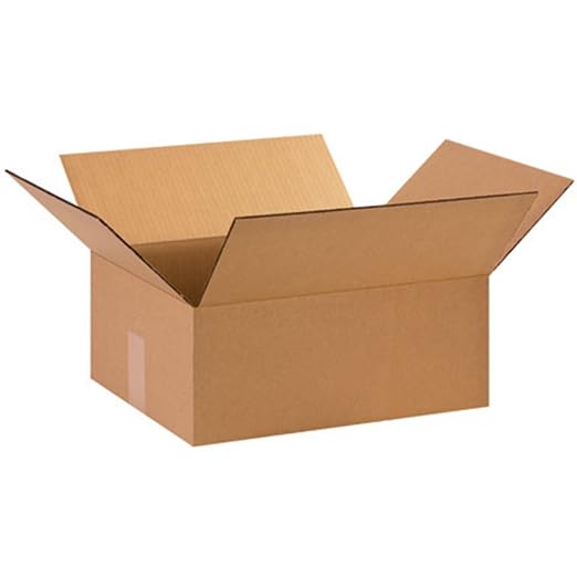 BOX USA 15126 Corrugated Cardboard Box 15" L x 12" W x 6" H, Kraft, for Shipping, Packing and Moving (Pack of 25)