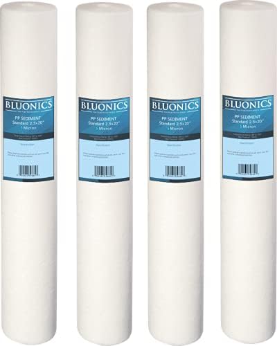 20" x 2.5" Sediment Water Filter (4) 5 Micron Whole House Cartridges