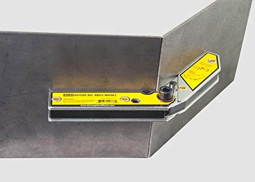 Adjustable Angle Magnetic Square, Angle 30°-270°, Inside/Outside Magnets, Angle Setting Pin, Mag. Pull Force 26 lbs, Welding Square, 4.7", MLA450, Strong Hand Tools (Pack of 2)