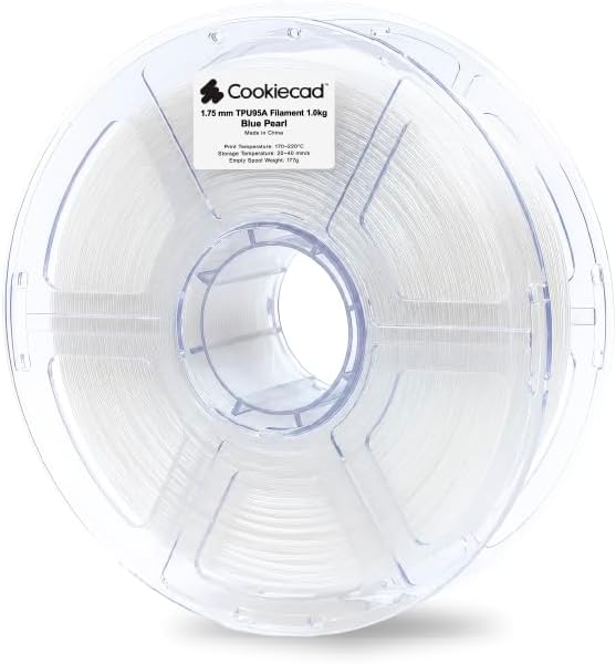 Cookiecad TPU Filament 1.75mm 1kg Iridescent Glitter 3D Printer Filament - Blue Pearl TPU