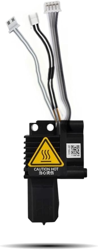 Bambuu Lab X1 Hotend Complete Kit – Full Assembly Hardened Steel Nozzle with Ceramic Heater, 0.4mm Nozzle, Cooling Fan & Heating Block | Bambu X1 Carbon Hotend Replacement for 3D Printing
