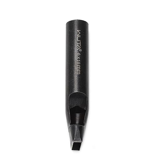 WUTA Rectangle Leather Hole Punch, High Carbon Steel Punching Tool, Hollow Punch Cutter for Leather Belt & DIY Crafting (6 * 18mm, 1PC)