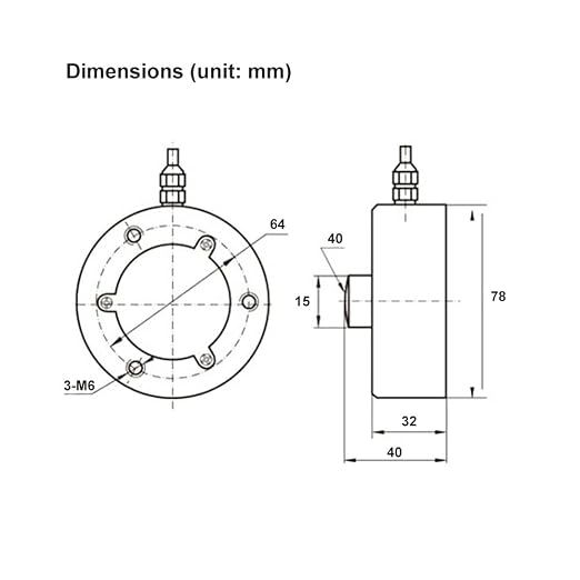 ATO Tension and Compression Load Cell, 1000kg Vehicle Load Cell Small Space Force Sensor (1000 kg)