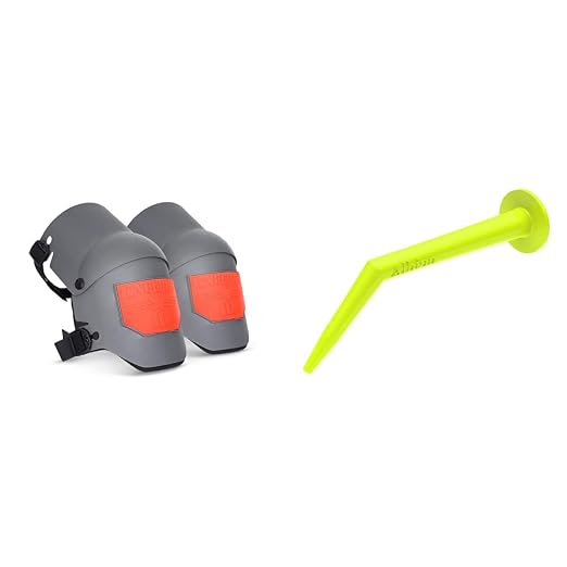 Sellstrom Ultra Flex III KneePro Knee Pads (Orange/Gray) and Albion Engineering Company 935-1(3 Pack) Angle Shot Green Plastic Nozzle