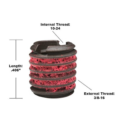 E-Z LOK EZ-329-3 Thread Repair Kit for Metal Carbon Steel Threaded Inserts 10-24 and Installation Tools