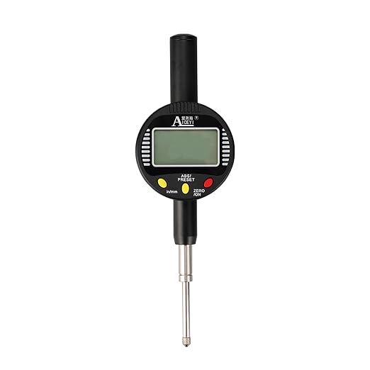 Digital dial Gauge, with a Range of 0-1in/25.4mm and a Digital Indicator Accuracy of 0.001mm/0.00005 "Metric and Imperial Measure Tool Electronic Dial Gauge (ACE-Q25)