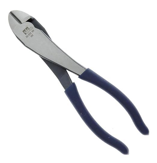 IDEAL INDUSTRIES INC. 35-028 Diagonal-Cutting Plier - 8 in., Pliers with Knife-to-Knife Blades, Dipped Grip Handles